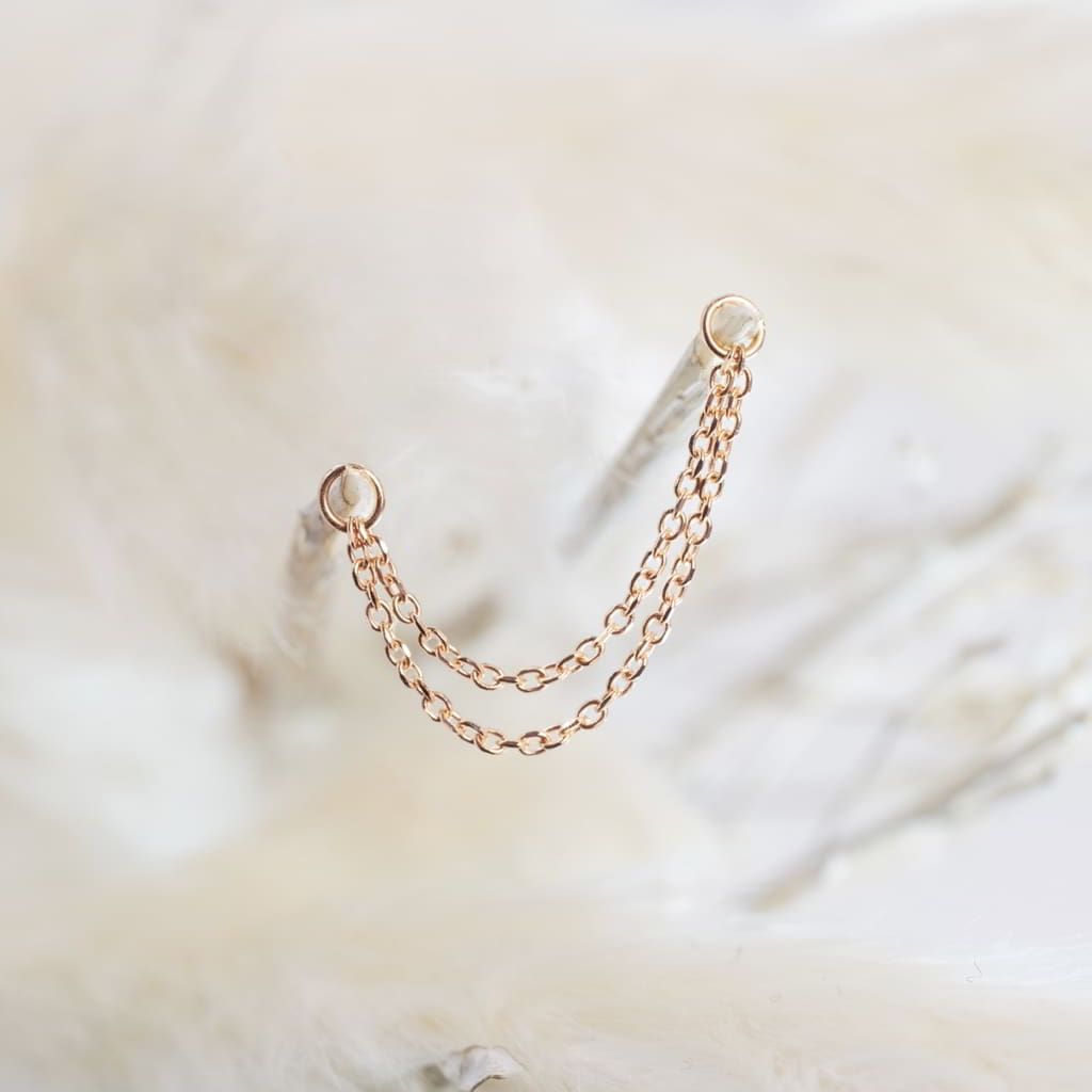 The Double Wolf 18k Rosegold