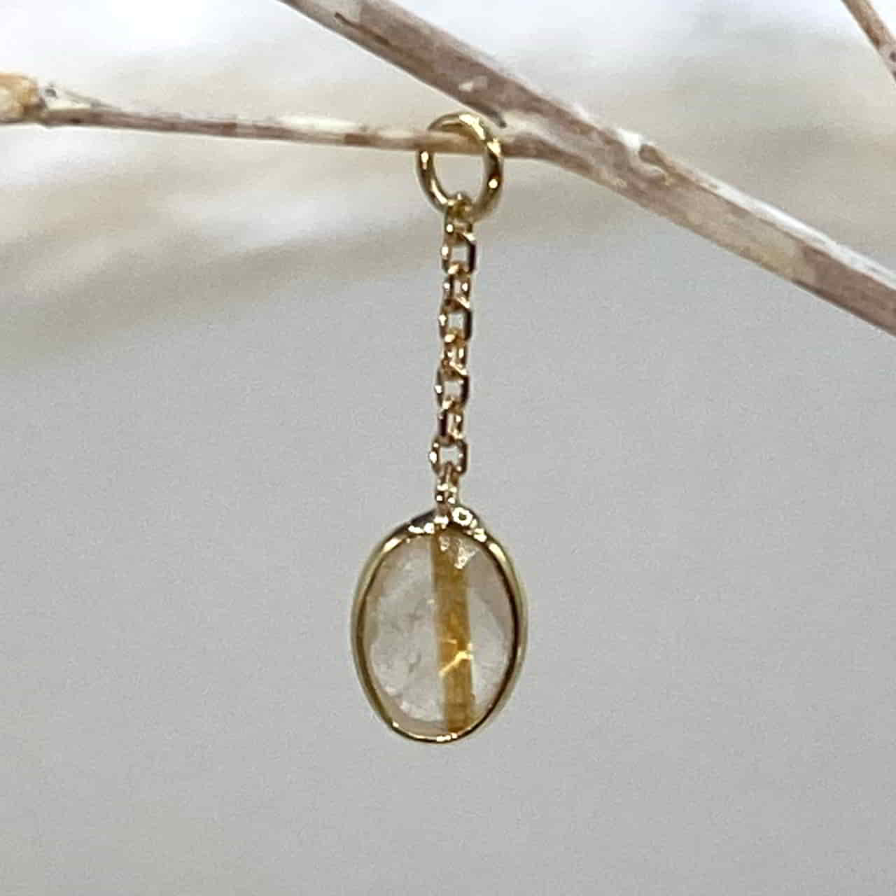 The Swan 18k Rutilated Quartz