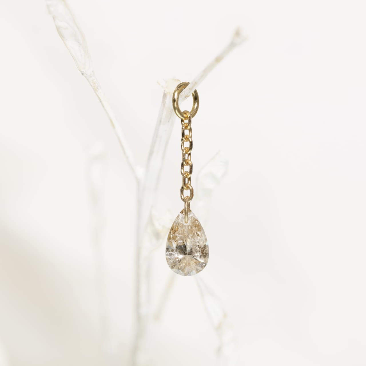 The Starling Salt and Pepper Diamond Drop 18K Yellow Gold